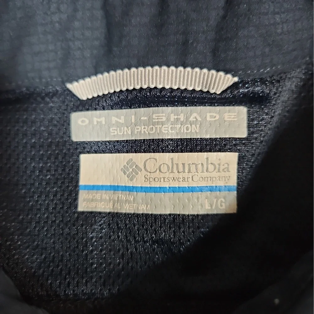 Columbia Womens Black Omni-Shade Vented Button Up Outdoor Shirt Size Large